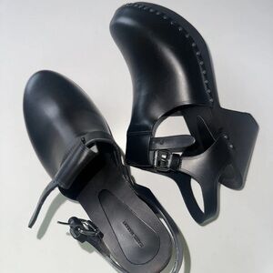 Isabel Marant black slingback clogs